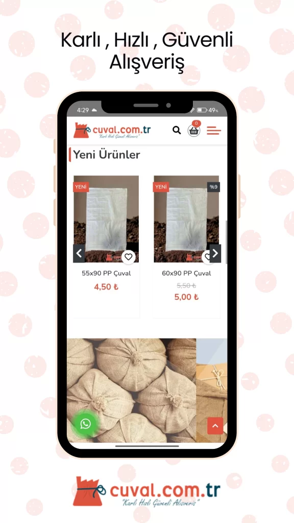 Cuval.com.tr Mobil App projesi — İzmir WebStore