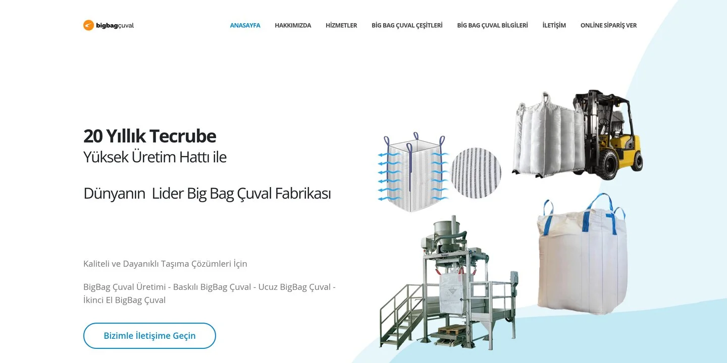 Big-Bag Çuval projesi — İzmir WebStore