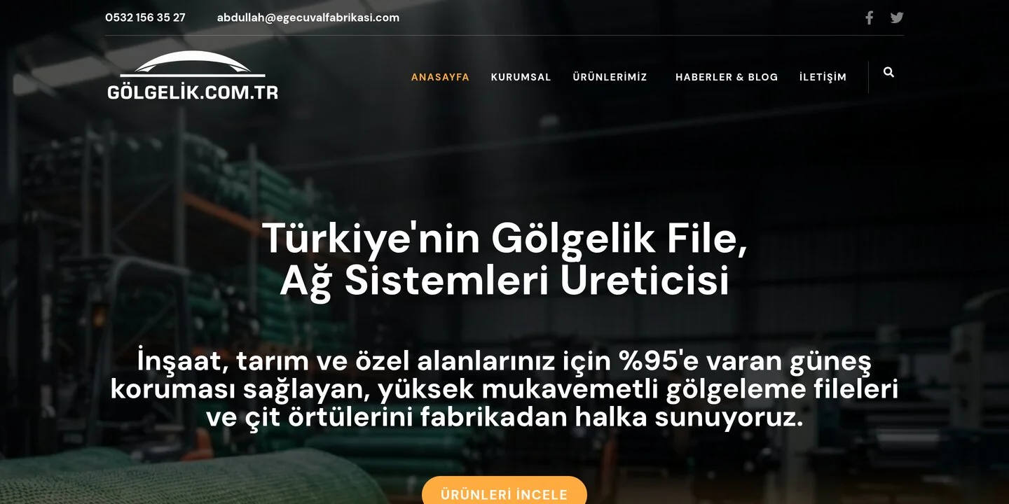 Gölgelik projesi — İzmir WebStore