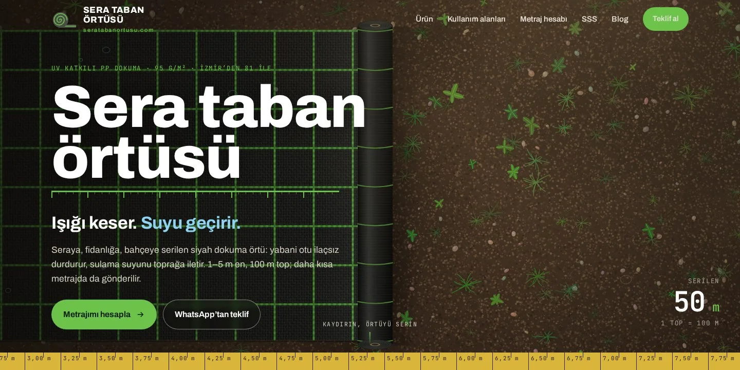 Sera Taban Örtüsü projesi — İzmir WebStore